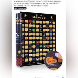 Top 100 Movies Scratch-Off Poster